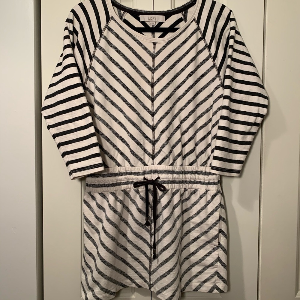LOFT casual striped mini dress/tunic